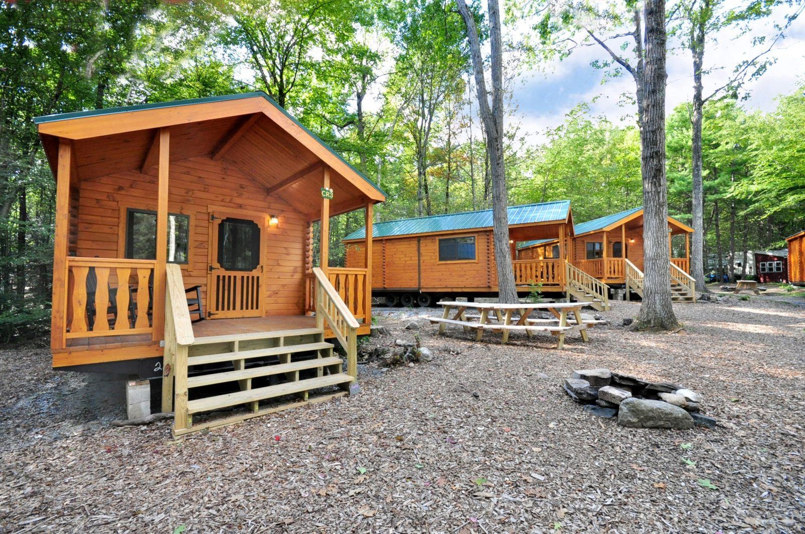 Cabins at a National Land Lease Capital campground