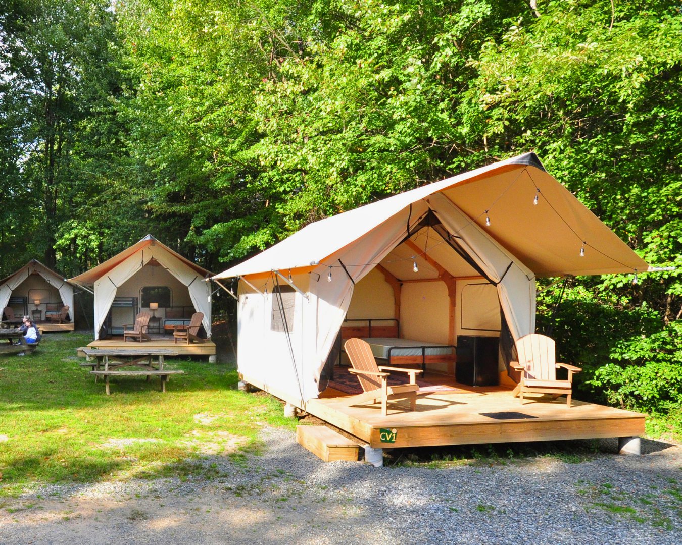 Safari tents at Prospect Mountain Campground